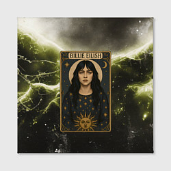 Холст квадратный Карта с Билли Айлиш, цвет: 3D-принт — фото 2