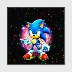 Холст квадратный Sonic in space, цвет: 3D-принт — фото 2