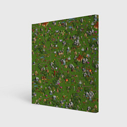 Холст квадратный Земли Сопряжения - Герои 3, цвет: 3D-принт