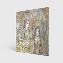 Холст квадратный Девушки стимпанк, цвет: 3D-принт
