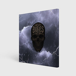 Холст квадратный Bones череп, цвет: 3D-принт