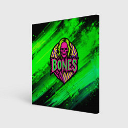 Холст квадратный Bones лого с черепом, цвет: 3D-принт