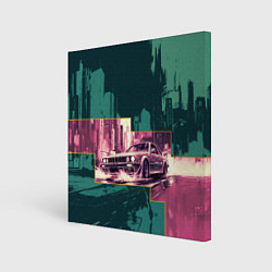 Картина квадратная Дрифтующий спорткар