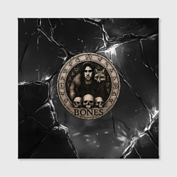 Холст квадратный Bones с лисой - готика, цвет: 3D-принт — фото 2