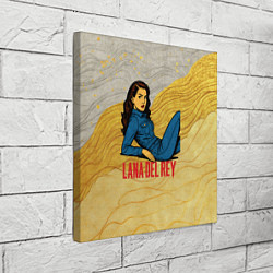 Холст квадратный Lana Del Rey в джинсовом костюме, цвет: 3D-принт — фото 2