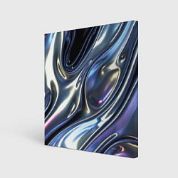 Холст квадратный Серебро жидкий металл, цвет: 3D-принт