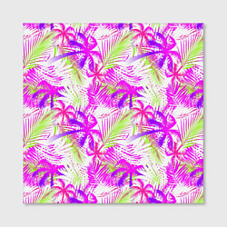Холст квадратный Palm tree pink, цвет: 3D-принт — фото 2