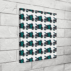 Холст квадратный Motorbike light blue, цвет: 3D-принт — фото 2