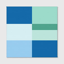 Холст квадратный Мятное небо колор-блок, цвет: 3D-принт — фото 2