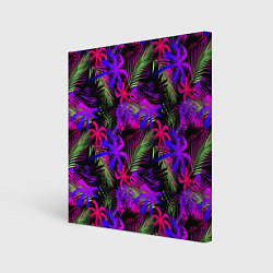 Холст квадратный Palm pink purple, цвет: 3D-принт