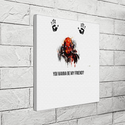 Холст квадратный Deadpool - быть другом, цвет: 3D-принт — фото 2