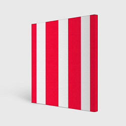 Холст квадратный Color red white line, цвет: 3D-принт