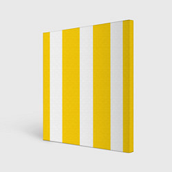 Холст квадратный Color yellow white line, цвет: 3D-принт