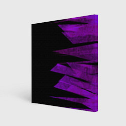 Холст квадратный Color purple black stripes, цвет: 3D-принт