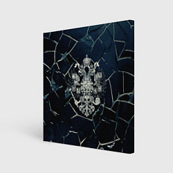 Холст квадратный Герб Российской империи абстрактный фон, цвет: 3D-принт