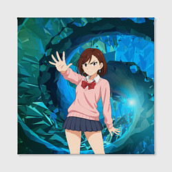 Холст квадратный Сиратори Айра - знак стоп, цвет: 3D-принт — фото 2