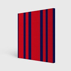 Холст квадратный Color black red stripes, цвет: 3D-принт