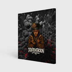 Холст квадратный XXXTentacion со скрещенными руками, цвет: 3D-принт