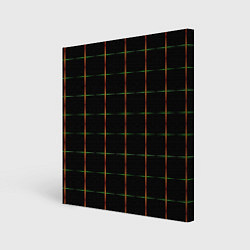 Холст квадратный Color black orange green crosses, цвет: 3D-принт