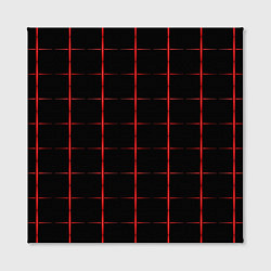Холст квадратный Color black red crosses, цвет: 3D-принт — фото 2