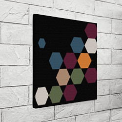 Холст квадратный Honeycombs autumn colors, цвет: 3D-принт — фото 2