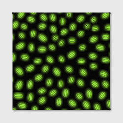 Холст квадратный Неоновые бактерии, цвет: 3D-принт — фото 2