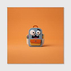 Холст квадратный Рюкзачок - снова в школу, цвет: 3D-принт — фото 2