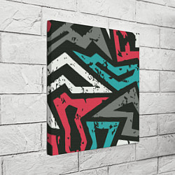 Холст квадратный Геометрический узор, цвет: 3D-принт — фото 2