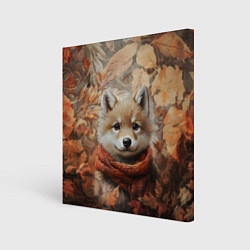 Холст квадратный Осенний волчонок, цвет: 3D-принт