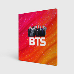 Холст квадратный BTS блестящий фон, цвет: 3D-принт