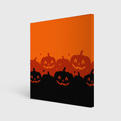 Холст квадратный Хэллоуин счастливые тыквы, цвет: 3D-принт
