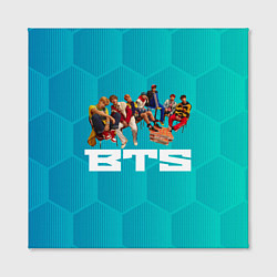 Холст квадратный BTS сидят на стульях, цвет: 3D-принт — фото 2