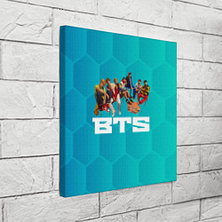 Холст квадратный BTS сидят на стульях, цвет: 3D-принт — фото 2