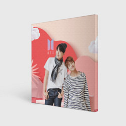 Холст квадратный BTS объемный фон сцены, цвет: 3D-принт