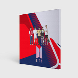 Холст квадратный BTS геометрический фон, цвет: 3D-принт