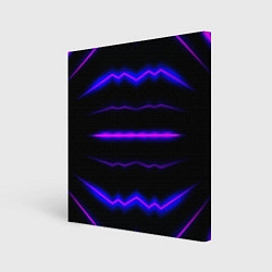 Холст квадратный Color multicoloured neon stripes, цвет: 3D-принт