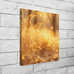 Холст квадратный Золотые лучи солнца на рассвете, цвет: 3D-принт — фото 2