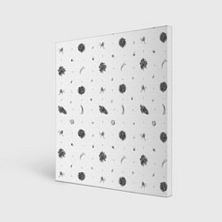 Холст квадратный Шишки из Бузулукского бора, цвет: 3D-принт