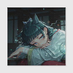 Холст квадратный Маомао с кошачьими ушками, цвет: 3D-принт — фото 2