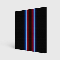Холст квадратный Color white blue red neon, цвет: 3D-принт