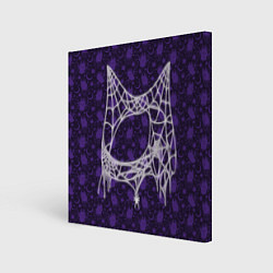 Холст квадратный Хэллоуин - Паутина, цвет: 3D-принт