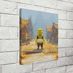 Холст квадратный Шрек в деревне, цвет: 3D-принт — фото 2
