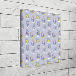 Холст квадратный Единороги в облаках, цвет: 3D-принт — фото 2