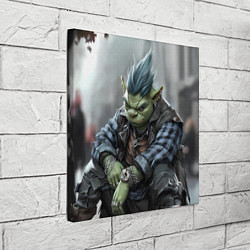 Холст квадратный Шрек панк с цепочкой, цвет: 3D-принт — фото 2
