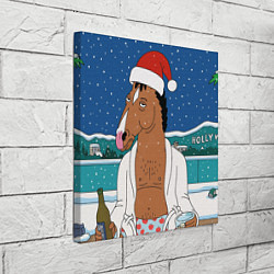 Холст квадратный Новогодний Конь Боджек, цвет: 3D-принт — фото 2