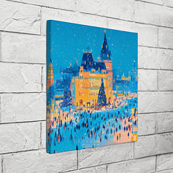 Холст квадратный Московские новогодние каникулы, цвет: 3D-принт — фото 2