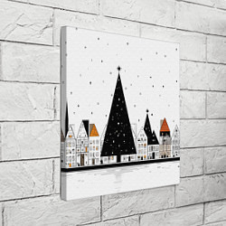 Холст квадратный Новый год - минимализм, цвет: 3D-принт — фото 2