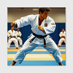 Холст квадратный Дзюдоист на татами, цвет: 3D-принт — фото 2