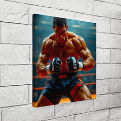 Холст квадратный Боец миксфайт, цвет: 3D-принт — фото 2