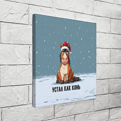Холст квадратный Устал как конь, цвет: 3D-принт — фото 2